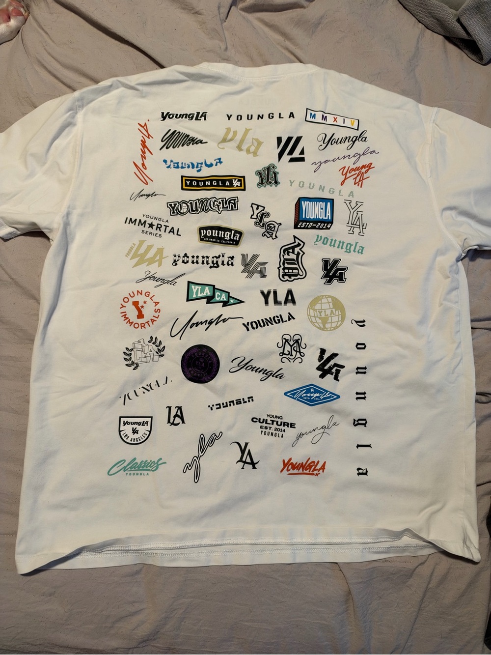 YoungLA White Logo Tee